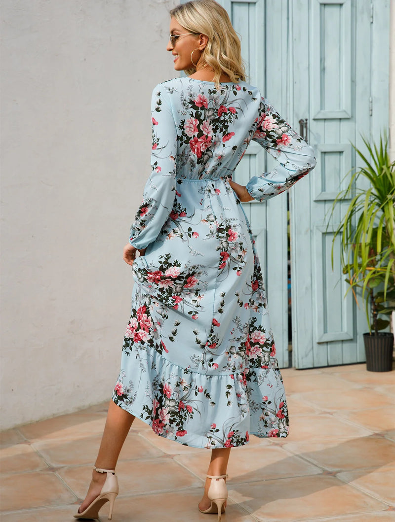 Women Floral Printed Maxi Dresses