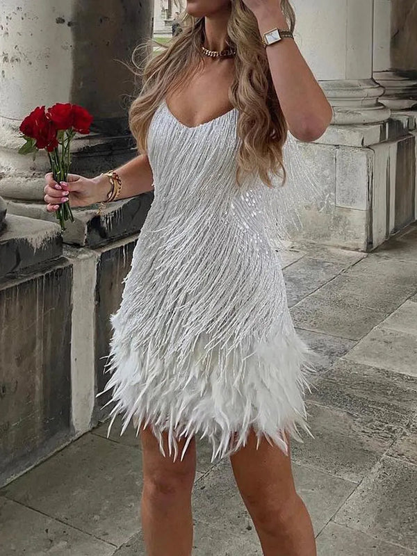 Women Sling Sequined Dress