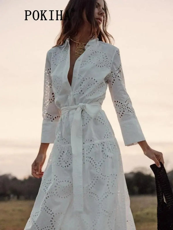 Elegant Embroidered Women Maxi Dress