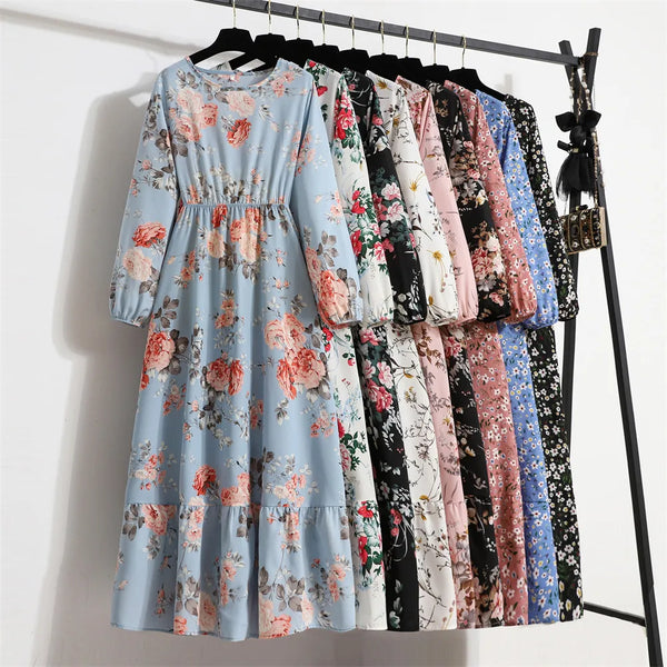 Women Floral Printed Maxi Dresses