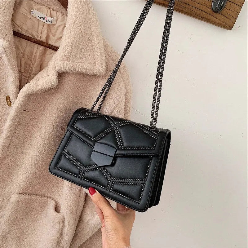 Vintage Rivet Shoulder Bags