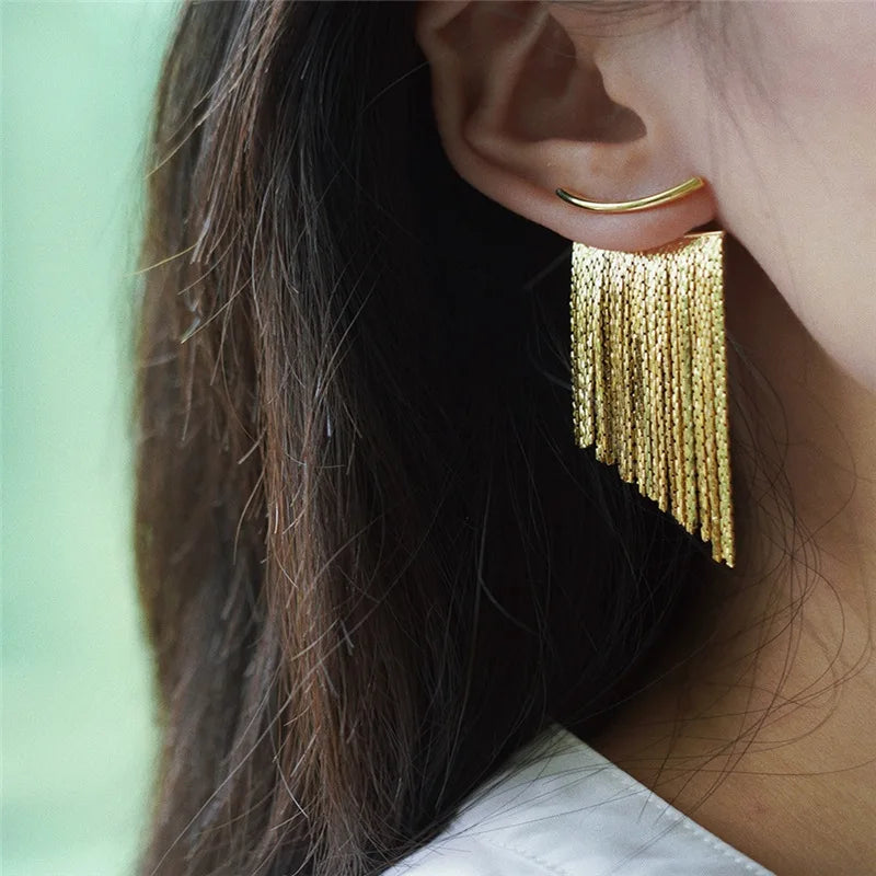 Fashion Statement Gold Color Earrings