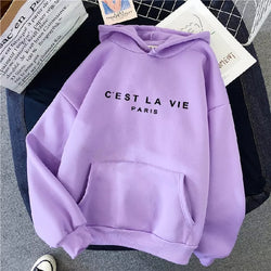 Letter Print New Hooded