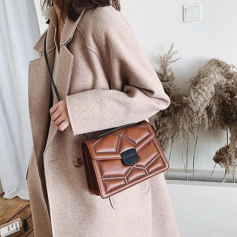 Vintage Rivet Shoulder Bags