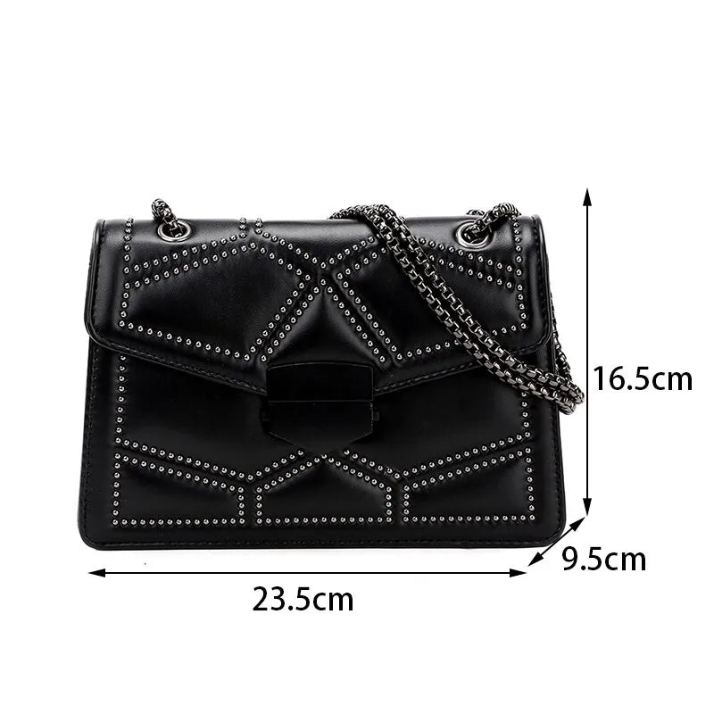 Vintage Rivet Shoulder Bags
