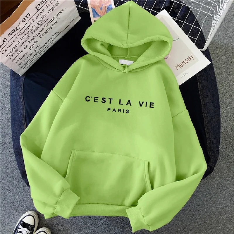 Letter Print New Hooded