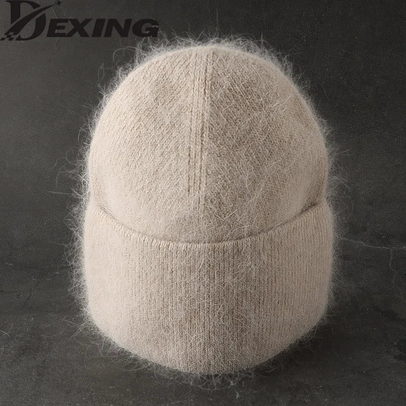 Women's Rabbit Fur Fluffy Hat