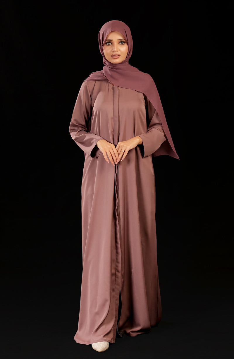 Plain Front Open Abaya