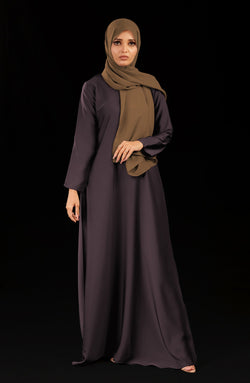 Mauve Front Closed Abaya